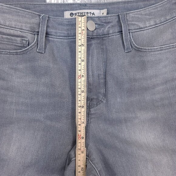 Athleta Womens Denim Sculptek Skinny Jeans Size 4 Gray Pants Mid Rise - Picture 6 of 13